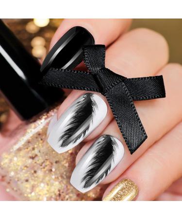 Maitys 216 Pieces Short Coffin Press on Nails Glitter Glossy Full Cover - Elegant Pattern False Nails for Nail Salon & DIY Decoration - Buy Online on GoSupps.com