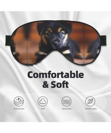 Puppies Dog Print Double-Sided Eye Mask | Soft Light Blocking Sleep Enhancer | International Shipping Available - Buy Online on GoSupps.com