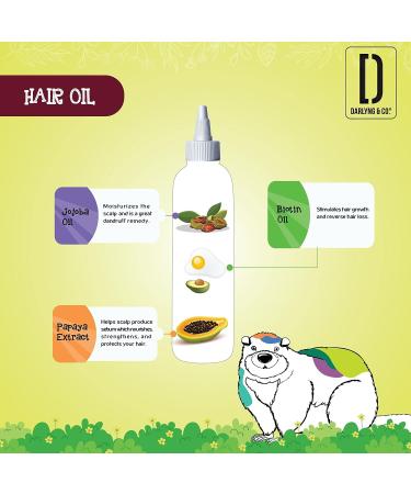 Darlyng & Co Kids Hair Growth Oil - Gentle & Safe 4 Oz | Sensitive Skin Formula - Buy Online on GoSupps.com