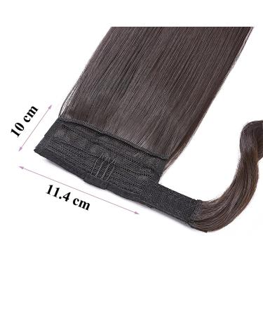 Ponytail Clip-in Braid Extension Hairpiece - 55cm Dark Brown Realistic Hair Extensions - Buy Online on GoSupps.com