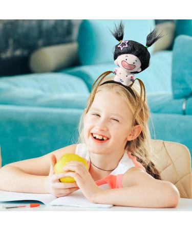Samuliy Plush Doll Hairhoops | Cartoon Plush Hairband Doll Headband | Cute Hairhoops for Styling Makeup Fashion Plush Doll Hairband for Girls Kids Capricorns - Buy Online on GoSupps.com