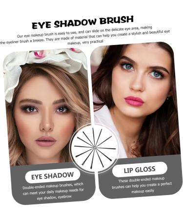 Angoily 12pcs Eyeliner Brush Eye Shadow Brush Eyeshadow Makeup Eyeliner Brush Makeup Tool Miss Applicator 15.5x1.2x0.6cm Black - Buy Online on GoSupps.com