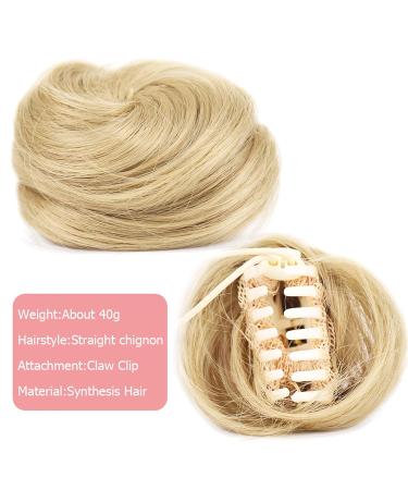 2pcs Mini Claw Clip Cat Ears Messy Space Bun Hair Pieces - Light Golden Blonde - Buy Online on GoSupps.com
