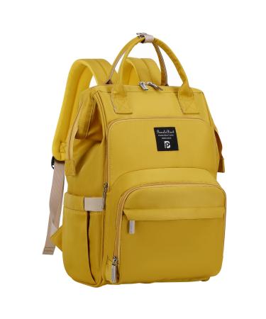 Pomelo Best Baby diaper backpack macaron diaper bag backpack with waterproof diaperial pad large capacity travel bag for on the way yellow