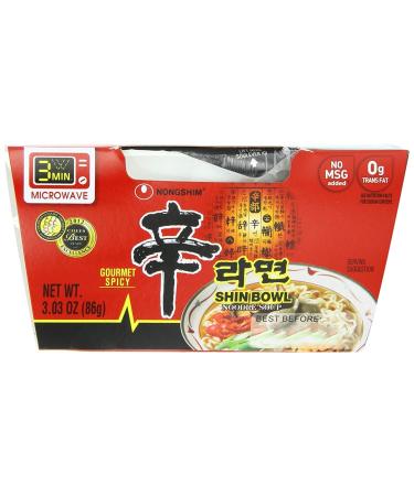 Nongshim Shin Original Ramyun Bowl 3.03 Ounce Gourmet Spicy - Pack of 12 - Buy Online on GoSupps.com