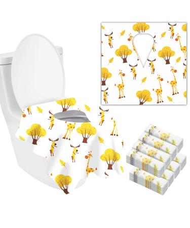 40 PackToilet Seat Cover Disposable BABEnjoy - Extra Large - Disposable Toilet Seat Cover for Kid, Toddler, Adult, Use for Potty Training, Public Bathroom, Airplane Toilet Seat Cover Giraffe Pattern Extra Large Baby