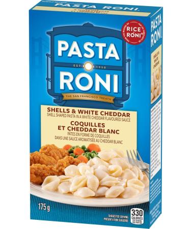 Pasta-Roni Shells & White Cheddar Shell Shaped Pasta in a White Cheddar Flavoured Sauce 175g (Pack of 12) White Cheddar Pack of 12 - Buy Online on GoSupps.com