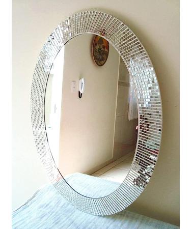 REDODECO Real Glass Silver Mirrors Mosaic Tiles Sticker - 2400PCS Self Adhesive Craft Square Tiles 5mm x 5mm - Buy Online on GoSupps.com
