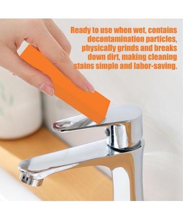 Stainless Steel Decontamination Artifact Eraser Reusable Rust Eraser Limescale Rust Glass Cleaning Eraser Magic Stainless Steel Stain Remover Eraser for Tough Stains and Dirt Orange1*3pcs - Buy Online on GoSupps.com