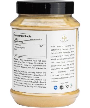 bixa BOTANICAL Ayurvedic Natural Herbal Supplement Cissus Powder (Cissus Quadrangularis/Hadjod) | Supports Bone & Cartilage Health | Natural Herbal Supplement (16 Ounce (Pack of 1)) - Buy Online on GoSupps.com