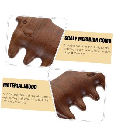 Beaupretty Sandalwood Beard Comb - Wide Tooth Hedgehog Ridge Hair Pick for Gentle Massage | Premium Wooden Kamm Tool for Men & Women - Buy Online on GoSupps.com