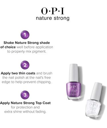 OPI Nature Strong Nail Polish | Quick Dry Vegan Nail Varnish with Long-Lasting Results | Made with Natural Ingredients | Dark Shades | Achieve Grapeness | 15 ml - Buy Online on GoSupps.com