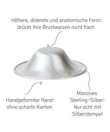 Silverette Solid Sterling Silver Breastfeeding Hut - XL Nipple Protection for Wound & Inflamed Nipples - Buy Online on GoSupps.com