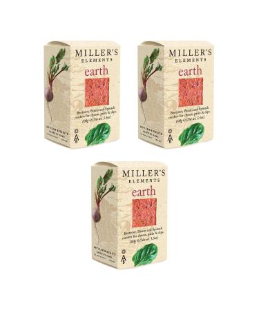 Miller's Earth Artisan Biscuits Potato, Beetroot & Spinach Crackers 3 Pack 100g