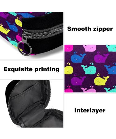 GIAPB Period Bag | Sanitary Napkin Holder & Makeup Pouch | Colorful Whale Background | Color 2769 - Buy Online on GoSupps.com
