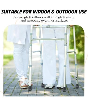 tesrgre 8 Pcs Walker Ski Glides Heavy Duty Coaster Skis Plastic Drive Walker Parts Walker Replacement Parts Accessories Fit Walker Feet Glides - Buy Online on GoSupps.com