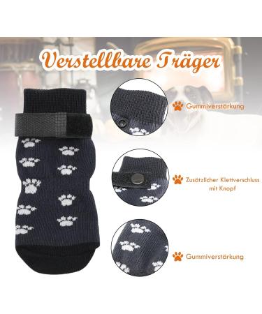 Ranypet 3 Pairs Indoor Anti-Slip Dog Socks | Soft Adjustable Paw Protection for Seniors | Traction Control for Hardwood Floors | Cute Pf tchen Pattern - Buy Online on GoSupps.com