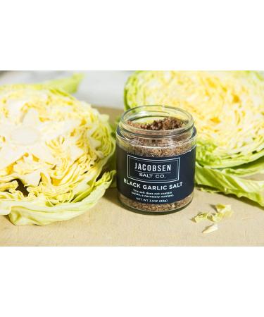 Jacobsen Salt Co. Black Garlic Infused Specialty Sea Salt for Gourmet Cooking - Buy Online on GoSupps.com