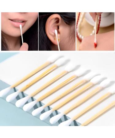 600 Pcs Biodegradable Bamboo Cotton Swabs for Ear & Makeup Cleaning - Buy Online on GoSupps.com