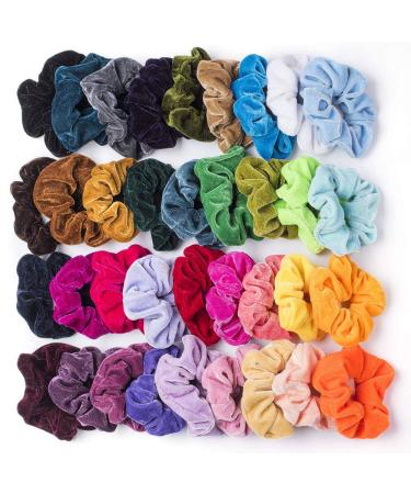 Hcimooy Hair Ties Velvet Elastic Hair Bands Hair Ties Ropes Scrunchie for Women Girls (36Pcs) - Buy Online on GoSupps.com