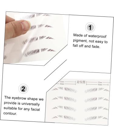 POPETPOP 36 Pcs Eyebrow Stickers Waterproof Stickers False Eyebrows Stickers Eyebrow Tool Bionic Cosmetic 3d - Buy Online on GoSupps.com