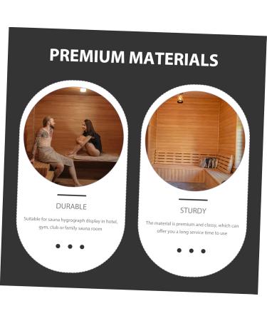 Garneck Sauna Moisture Thermometer & Hygrometer - Stainless Steel Room Thermometer & Wall Clock for Home - Accurate Pressure Display - Buy Online on GoSupps.com