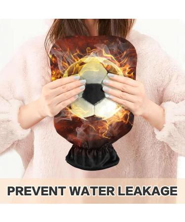 Naanle Flamy Soccer Football Hot Water Bottle - 1L Transparent Heat Bottle for Bed Hand & Feet Warmer | Pain Relief & Heat Therapy - Buy Online on GoSupps.com