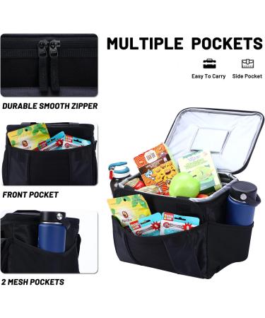 MIER Large Lunch Box for Men - Insulated Cooler Bag for Work, Beach, Travel - 18 Can Capacity - Multiple Pockets - Black - Buy Online on GoSupps.com