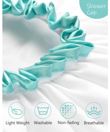 Mikimini Waterproof Shower Cap for Women & Girls - Reusable Washable Cute & Soft - Medium White (1 Pack) - Buy Online on GoSupps.com