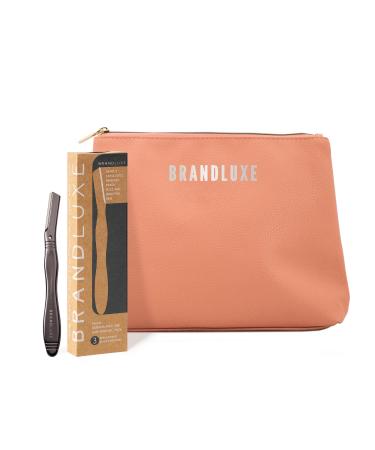 Brandluxe Dermaplaning Tool for face eyebrow formation hair removal and peeling for women environmentally friendly design and artificial bag (carbon) - Buy Online on GoSupps.com