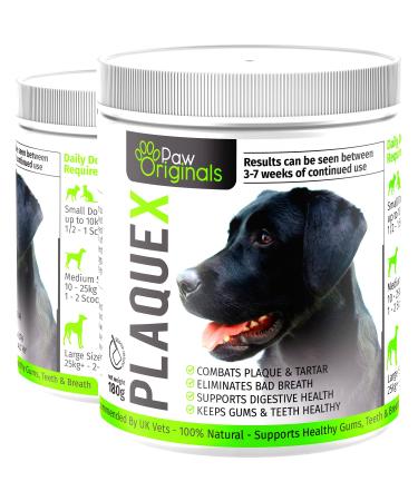 Paw Originals Plaque X 100% Natural Plaque Off & Tartar Remover For Dogs & Cats | Breath Freshener For Dogs Cats & Pets | 180g | No Toothbrush & Supports Gum & Teeth Health 180 g (Pack of 1)