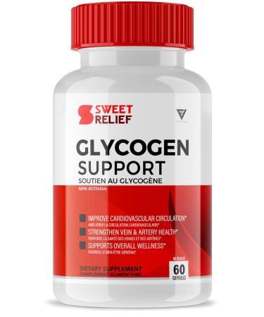 Sweet Relief Glycogen Capsules Sweet Relief Glycogen Health and Wellness Multivitamin Support Supplement Sweet Relief Advanced Maximum Strength Blood Sugar Cleanse Support Relief (60 Capsules)