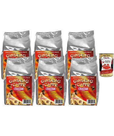 Italian Gourmet E.R. Italian Gourmet Ginseng & Coffee Sugar Drink Powder 6 x 500 g Value Pack Soluble Instant Hot Drink Creamy Aromatic Breakfast Office Barista Italian + Italian Gourmet Style