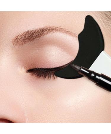 Amagogo Portable Eyeliner Stencils Make up Tools for Eyeliner Lazy Makeup Supplies Women Lady Eyeliner Tool Winged Tip Eyeliner Aid black white handle - Buy Online on GoSupps.com