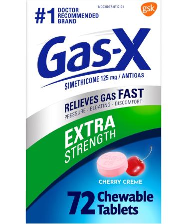 Colace Stool Softener Capsules 100 Count and Gas-X Extra Strength Chewable Gas Relief Tablets Cherry Flavor 72 Count - Buy Online on GoSupps.com