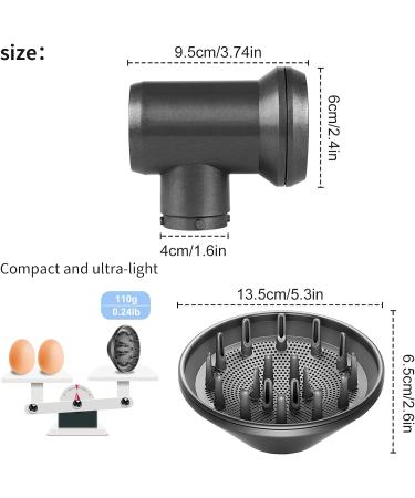 Gray Diffuser & Adaptor for Dyson Airwrap Styler - Convert Curling Styler to Hair Dryer - Buy Online on GoSupps.com