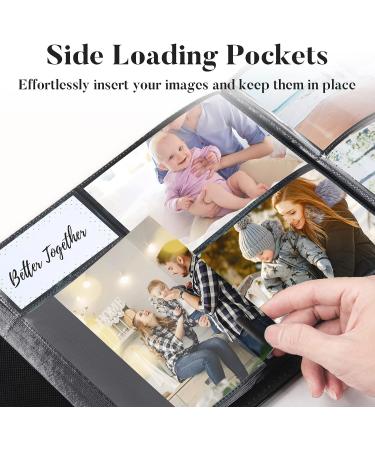 Fabmaker 4x6 Photo Album | 300 Pockets with Writing Space | Premium Leather Cover | Ideal for Family, Wedding & Travel | Black - Buy Online on GoSupps.com