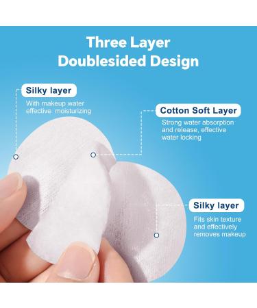 Cottonessence Cotton Rounds for Facial Cleansing and Nail Polish Removing 100% Pure Cotton Pad Hypoallergenic Makeup Remover Pad Multi-Layer Design Lint-Free - Buy Online on GoSupps.com