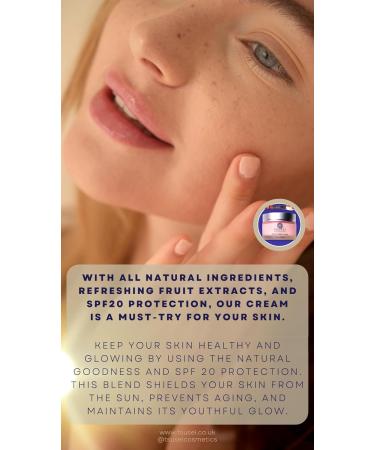 Rose Hydro Cream for Face by TSU:SEI - Organic Moisturiser for Women with SPF20 Vitamin E and Hyaluronic Acid. Natural Daily Facial Cream. Cruelty Free Skincare. 50ml. - Buy Online on GoSupps.com