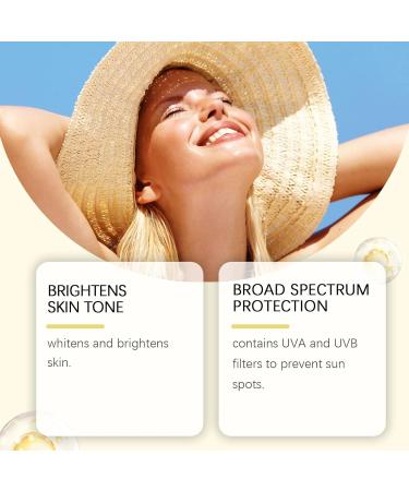  Generisch 2 Pack Vitamin C Sunscreen Vitamin C with Turmeric Sunscreen SPF 50+ Protects and Corrects Sun Damage for Face and Neck Non-Greasy Sunscreen - Buy Online on GoSupps.com