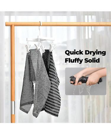 Japanese Exfoliating Towel Extra Long Exfoliating Washcloth Exfoliating Body Scrubber for Men Women Exfoliation Body Scrubbing Brush Loofah Exfoliator 1 Pcs (3D Black Grid/1PCS) - Buy Online on GoSupps.com