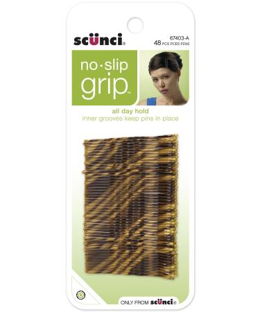 Scunci No-slip Grip Beautiful Blends Bobby Pins  0.076 Pound Light Brunette
