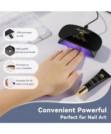 UNA GELLA Short Gel Tips Nail Kit | 300PCS Full Matte Almond Nails 15ML Gel Glue & Portable Nail Lamp | DIY Nail Art Tools for Press On Nails - International Shipping Available - Buy Online on GoSupps.com