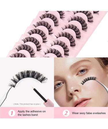 suzmei Eyelashes Russian Lashes D Volume Natural Puff 3D Effect Mixed False eyelashes 10 pairs - Buy Online on GoSupps.com