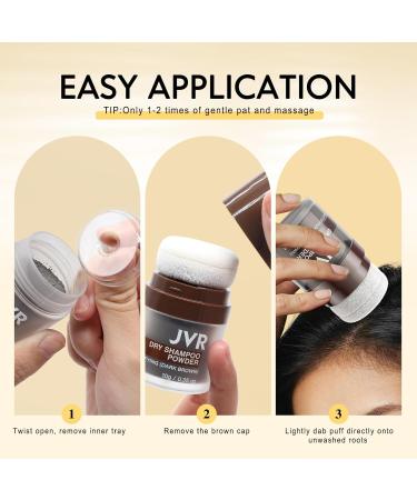 JVR Mattifying dry powder shampoo for dark brown and black hair 10 g vegan and perfumefree - Buy Online on GoSupps.com