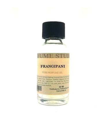 Pure Perfume Oil for Perfume Making Personal Body Oil Soap Candle Making & Incense Splash-On Clear Glass Bottle. Premium Quality Undiluted & Alcohol FreeCompatible with: (Frangipani 1oz)