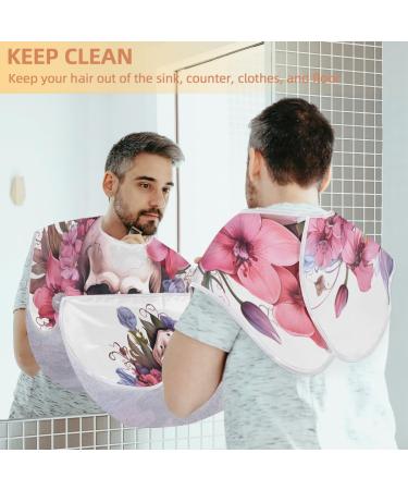 Skulls Flowers Beard Bib Apron | Beard Hair Catcher for Men | Perfect Father's Day & Christmas Gift for Dad & Husband - Buy Online on GoSupps.com
