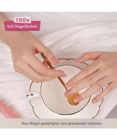 Shop Danni & Toni Shimmering Sands Gel Nail Films | Pink Silver Monochrome Glossy Nail Stickers - 28 Semi-Hardened Nail Wraps - Buy Online on GoSupps.com