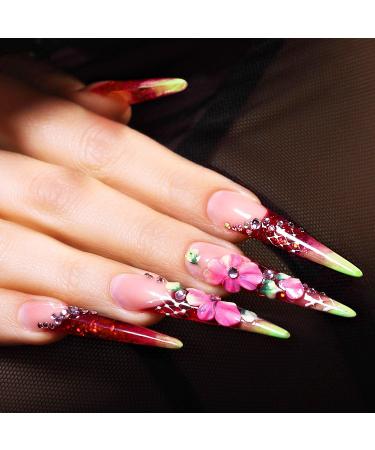 600Pcs Stiletto Nail Tips for Acrylic, False & Dip Powder Nails - Long Natural Cover for Poly Extensions - Buy Online on GoSupps.com