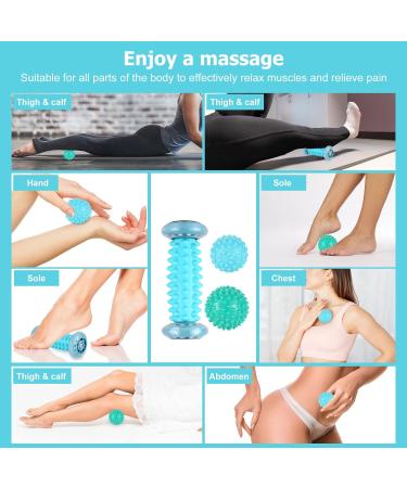 Unideal Hedgehog Massage Balls Set | Premium Foot Massage Scooter for Plantar Fasciitis Relief & Relaxation | Carrying Bag Included - Buy Online on GoSupps.com